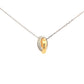 Yellow and white gold Diamond Set Interlocking Rings Pendant Gardiner Brothers