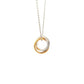 Yellow and white gold Diamond Set Interlocking Rings Pendant Gardiner Brothers