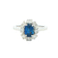 Oval Shaped Sapphire and Oval diamond cluster style ring Gardiner Brothers