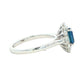 Oval Shaped Sapphire and Oval diamond cluster style ring Gardiner Brothers