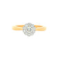 Yellow Gold Round Brilliant Cut Diamond Cluster Ring - 0.31cts gardiner-brothers