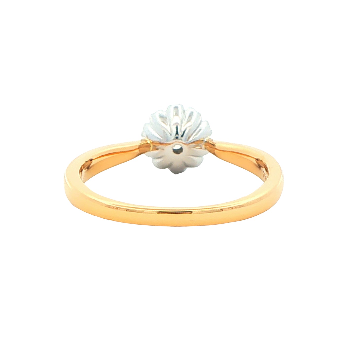 Yellow Gold Round Brilliant Cut Diamond Cluster Ring - 0.31cts gardiner-brothers