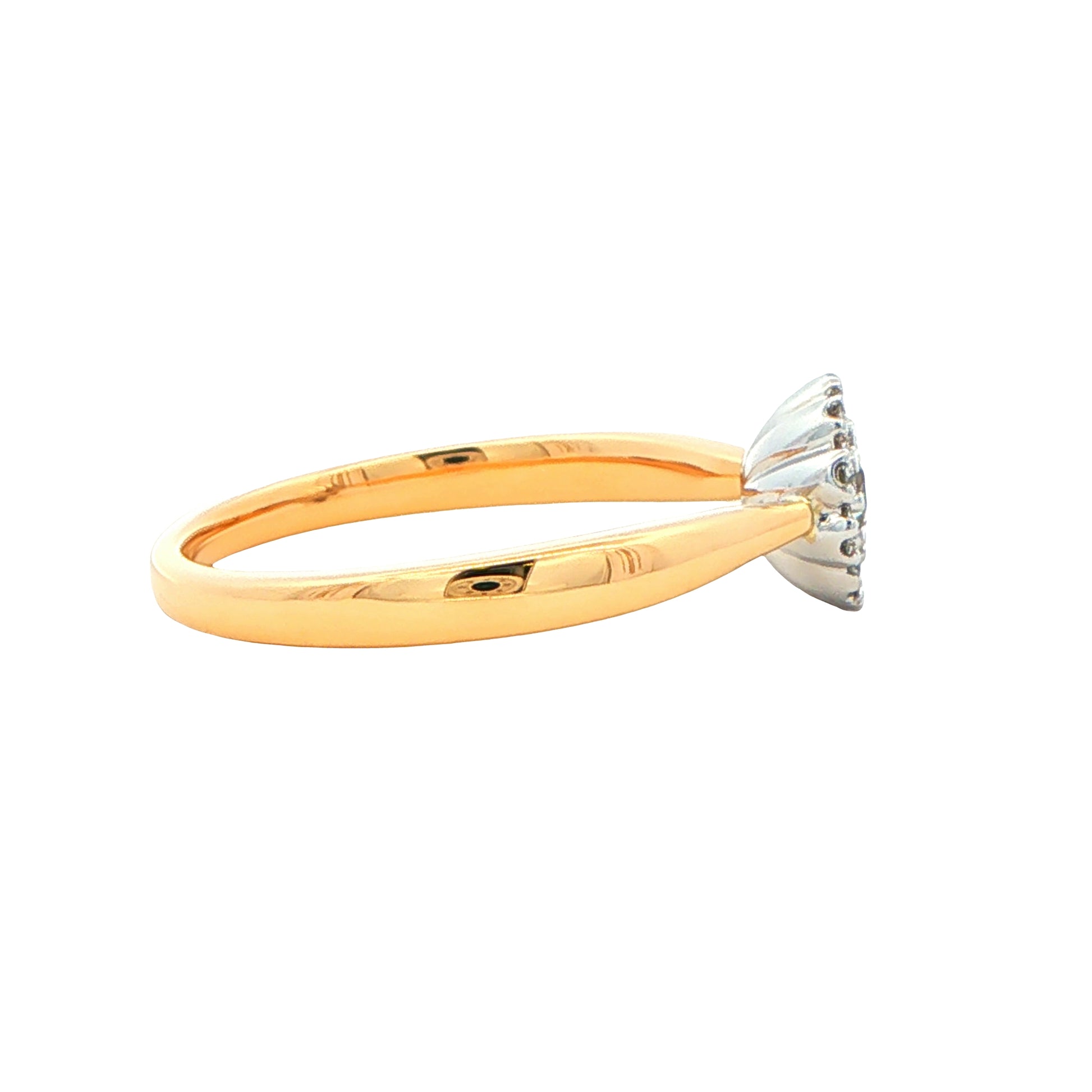 Yellow Gold Round Brilliant Cut Diamond Cluster Ring - 0.31cts gardiner-brothers