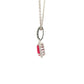 Ruby and Diamond Halo Style Drop Pendant Gardiner Brothers