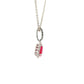 Ruby and Diamond Halo Style Drop Pendant Gardiner Brothers