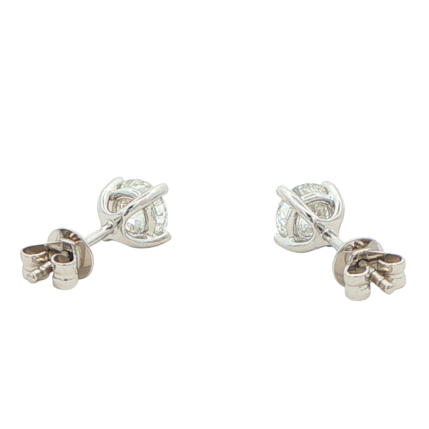 ROUND BRILLIANT CUT DIAMOND SOLITAIRE EARRINGS - 1.20cts Gardiner Brothers