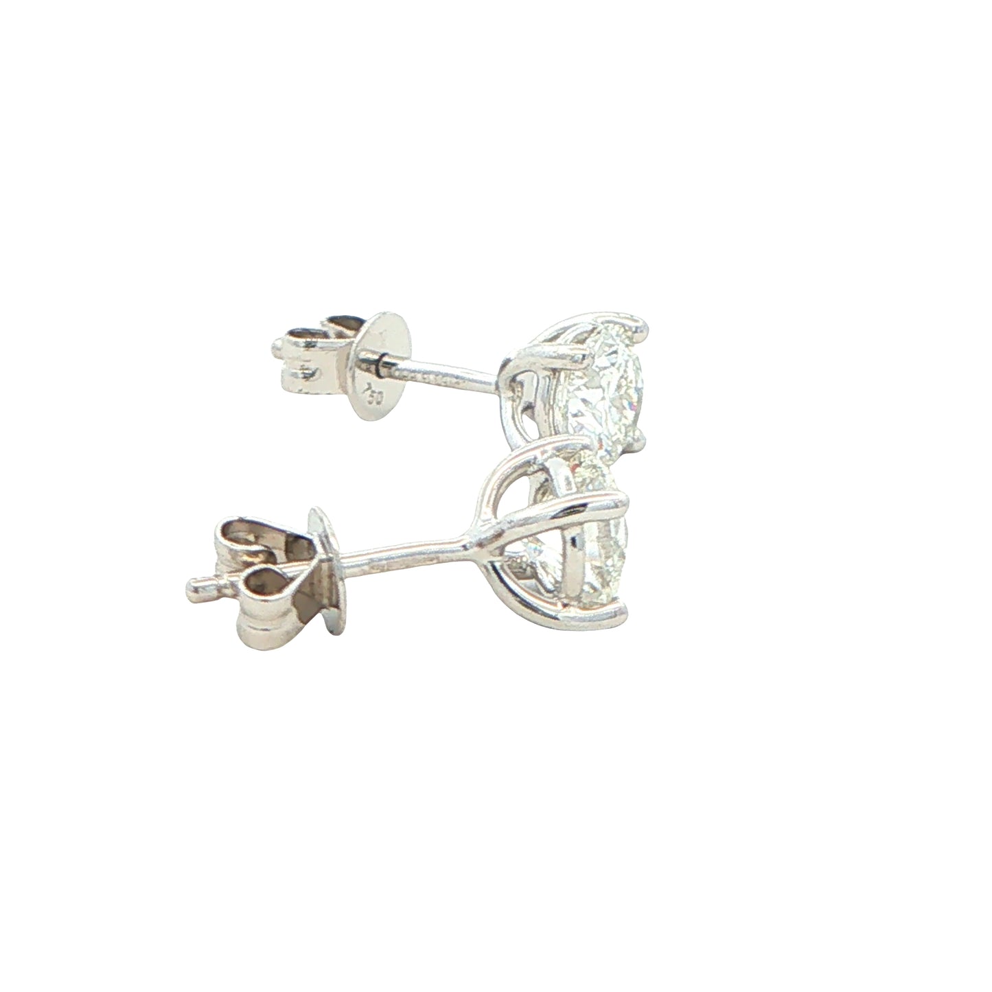 Round Brilliant Cut Diamond Solitaire Earrings - 1.40cts Gardiner Brothers