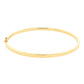 Yellow Gold 3mm solid bangle in a flat profile with rounded edges Gardiner Brothers