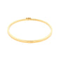 Yellow Gold 3mm solid bangle in a flat profile with rounded edges Gardiner Brothers