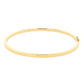 Yellow Gold 3mm solid bangle in a flat profile with rounded edges Gardiner Brothers