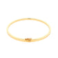 Yellow Gold 3mm solid bangle in a flat profile with rounded edges Gardiner Brothers