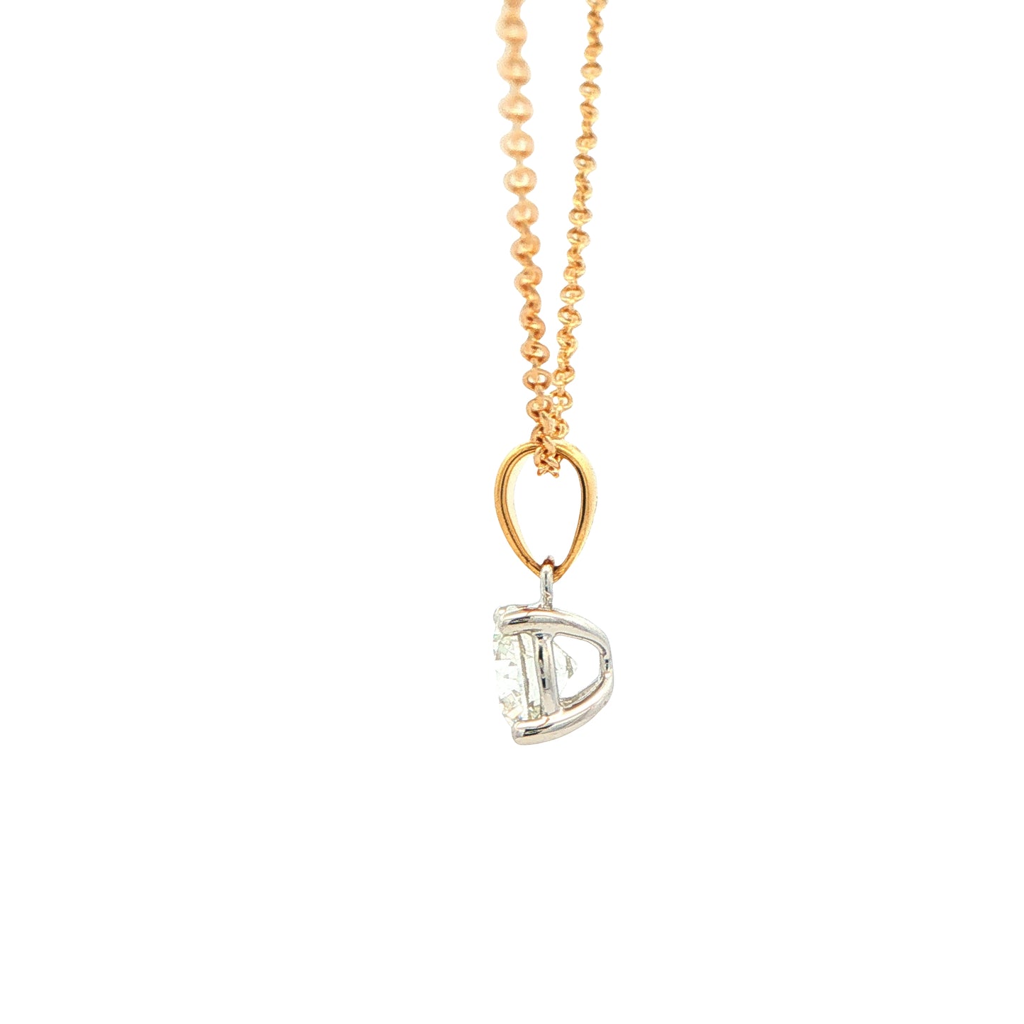 Round Brilliant Cut Diamond Solitaire Pendant - 0.90cts Gardiner Brothers