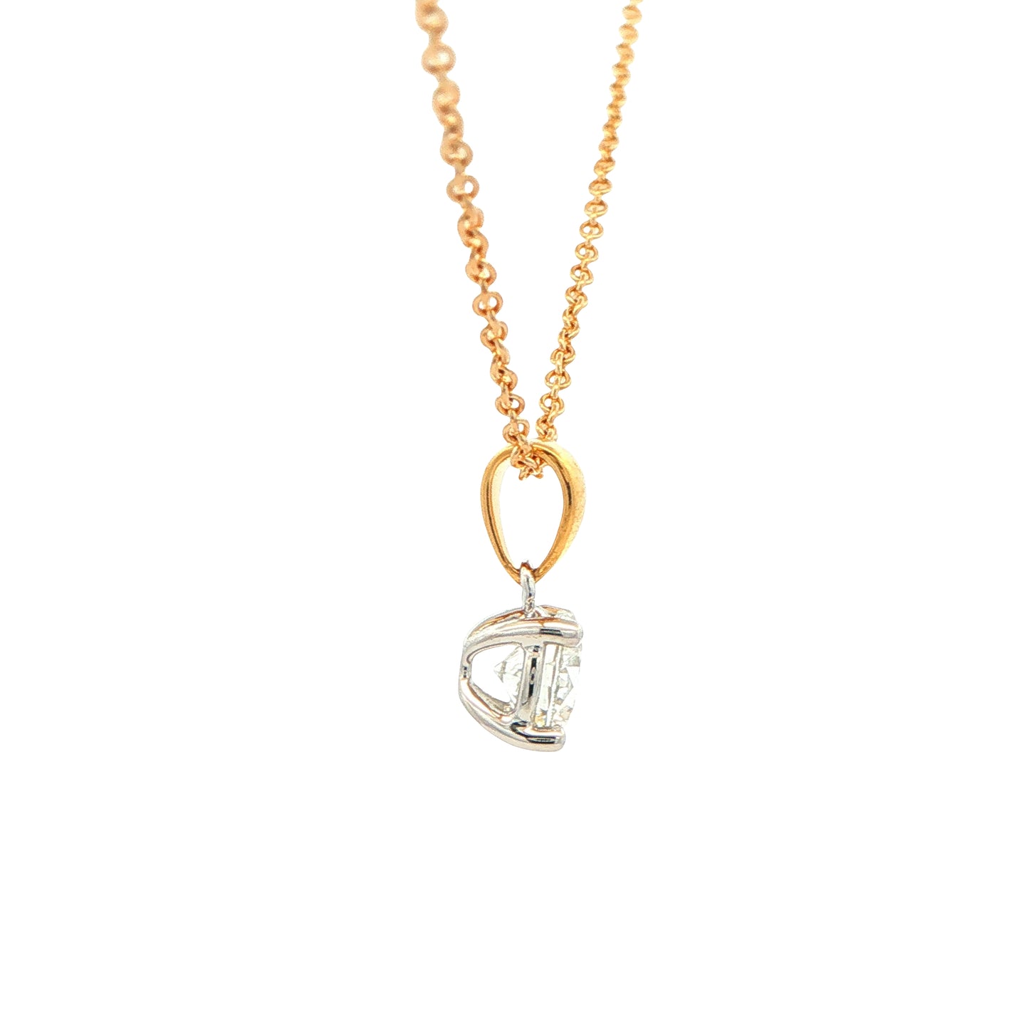 Round Brilliant Cut Diamond Solitaire Pendant - 0.90cts Gardiner Brothers