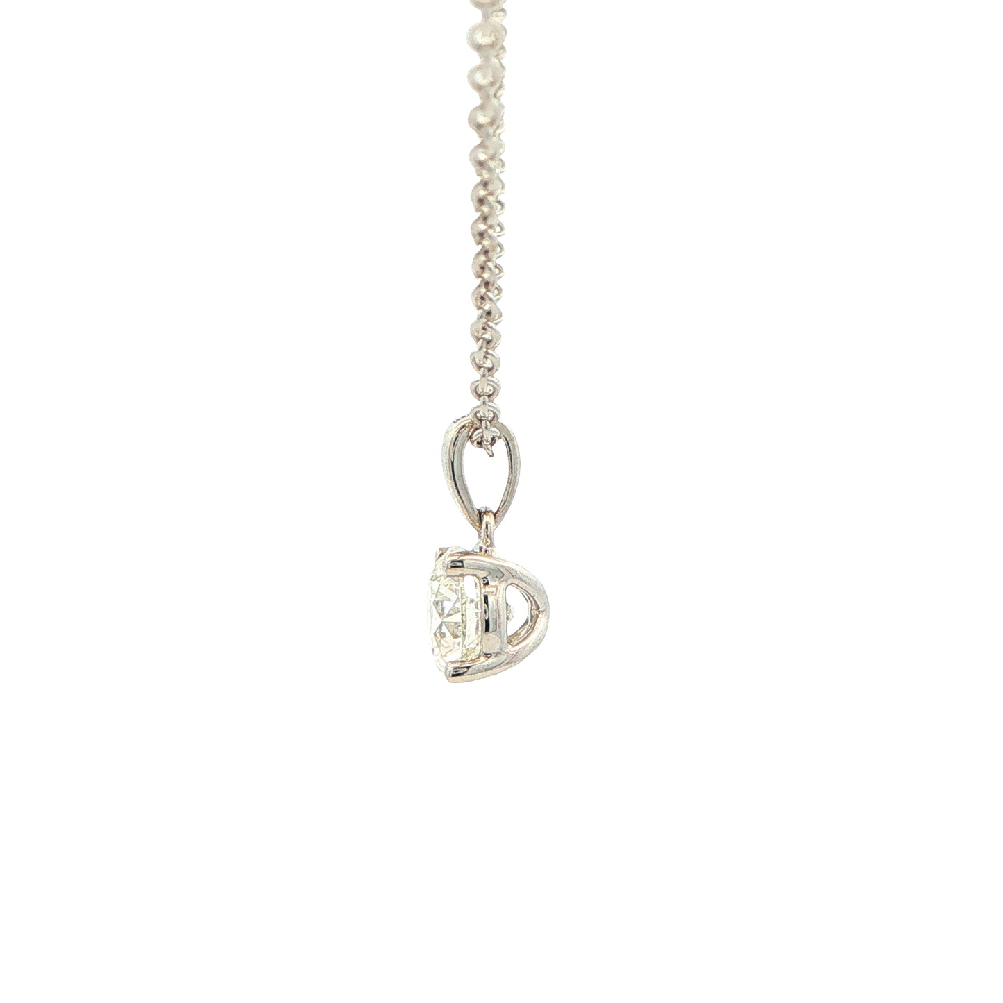 Round Brilliant cut Diamond Solitaire Pendant - 0.90cts Gardiner Brothers