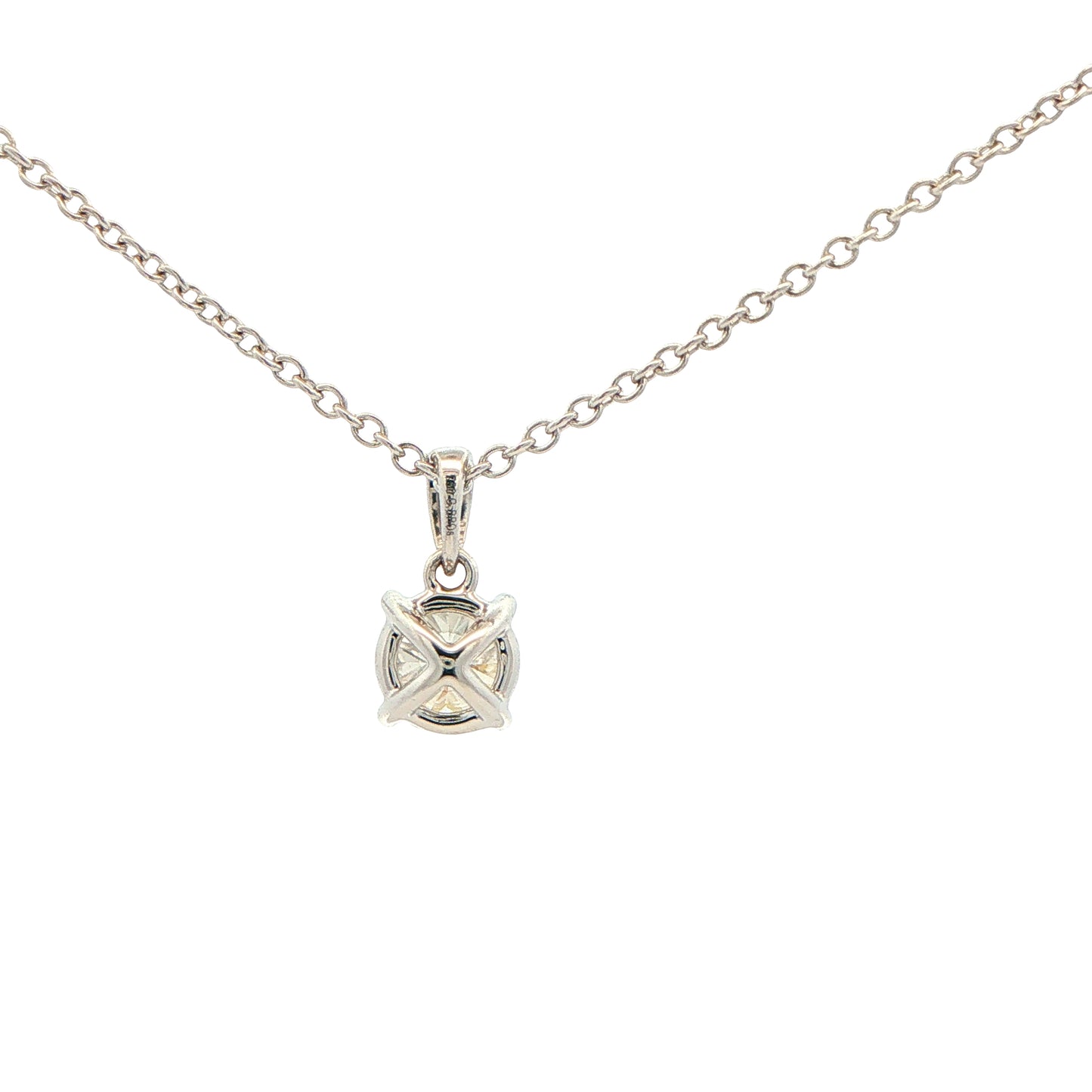 Round Brilliant cut Diamond Solitaire Pendant - 0.90cts Gardiner Brothers