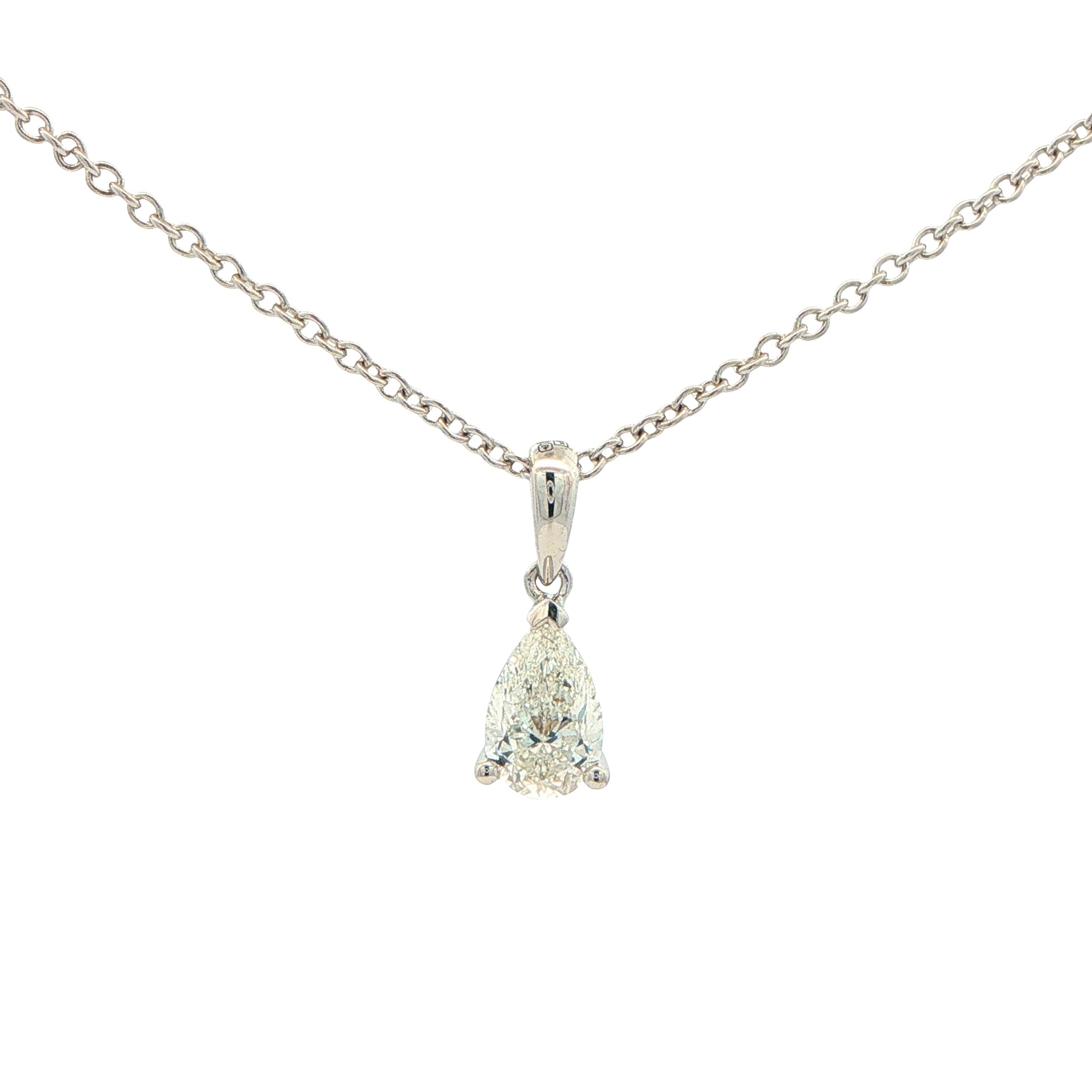 Pear Shaped Diamond Solitaire Pendant - 0.70cts Gardiner Brothers