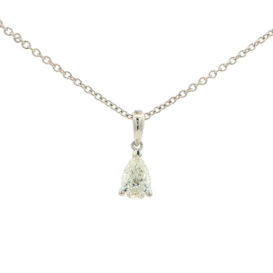 Pear Shaped Diamond Solitaire Pendant - 0.70cts Gardiner Brothers