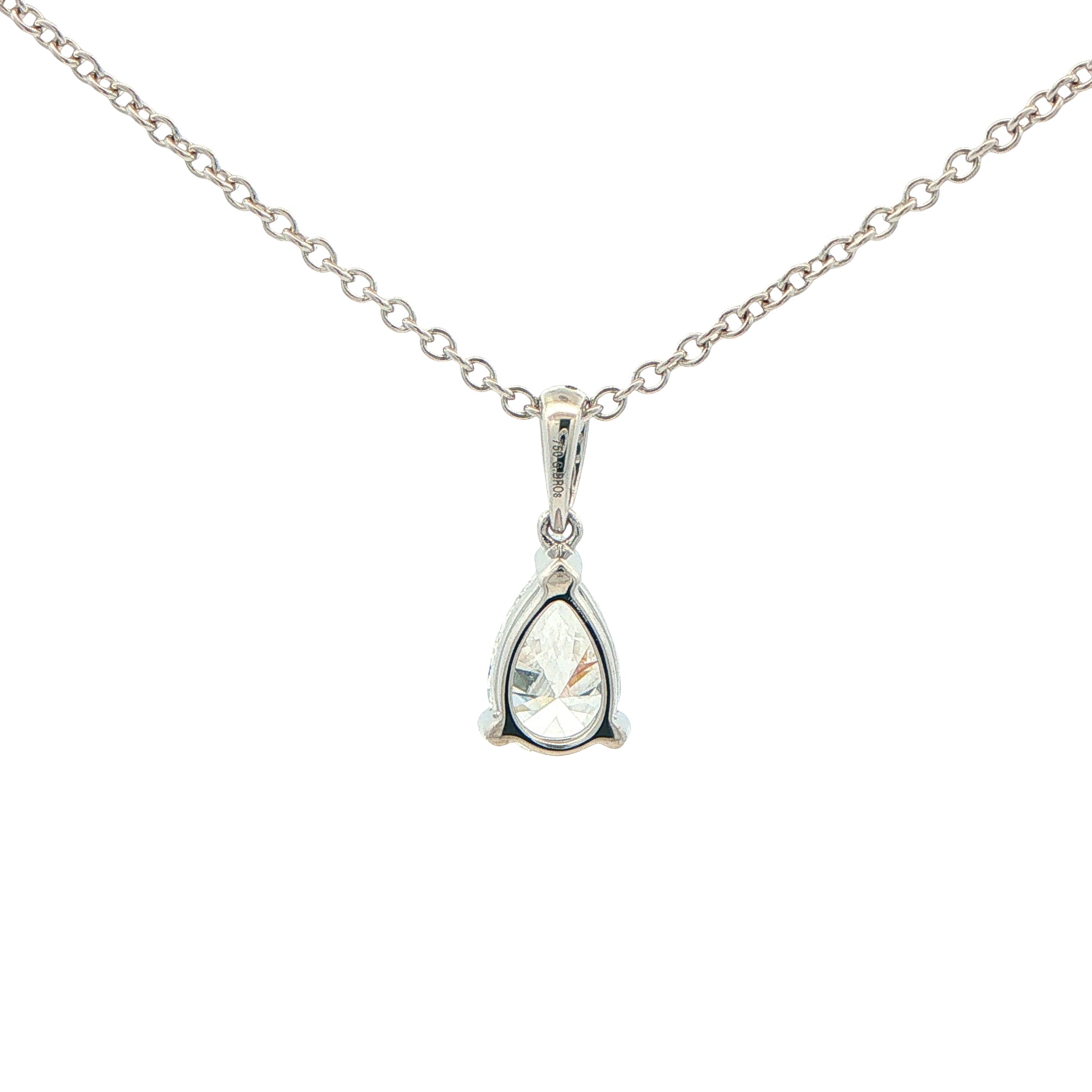 Pear Shaped Diamond Solitaire Pendant - 1.00cts Gardiner Brothers