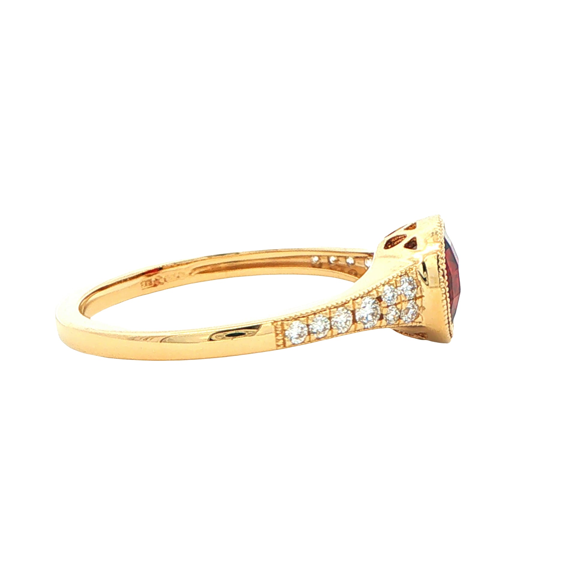Garnet and Diamond Vintage Style Dress Ring Gardiner Brothers
