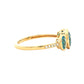 London Blue Topaz and Diamond 3 Stone Ring Gardiner Brothers