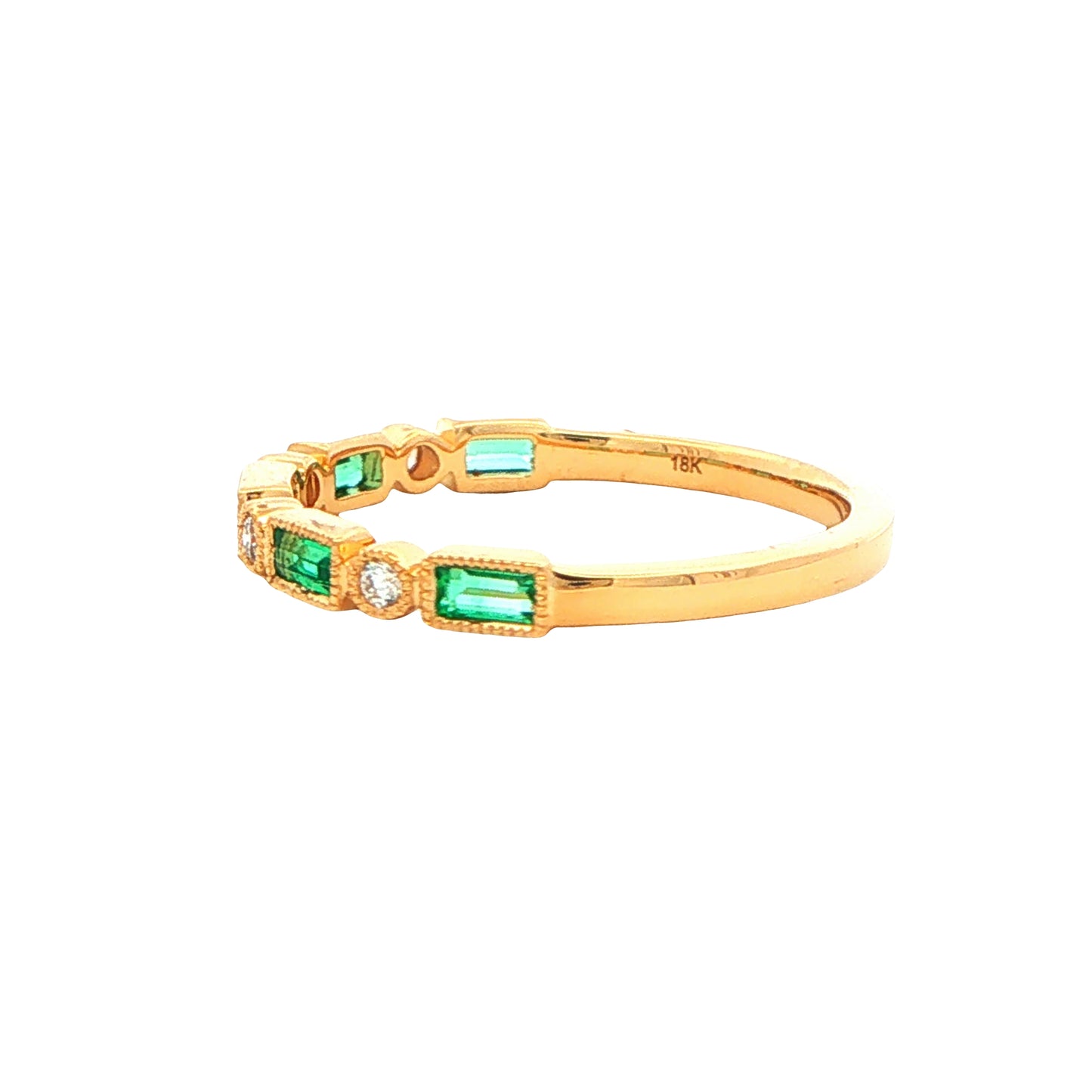 Emerald and Diamond Vintage Style Dress Ring Gardiner Brothers
