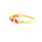 Marquise shaped ruby and round brilliant cut diamond dress ring Gardiner Brothers