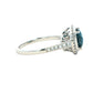London Blue Topaz and Diamond halo Style Ring Gardiner Brothers