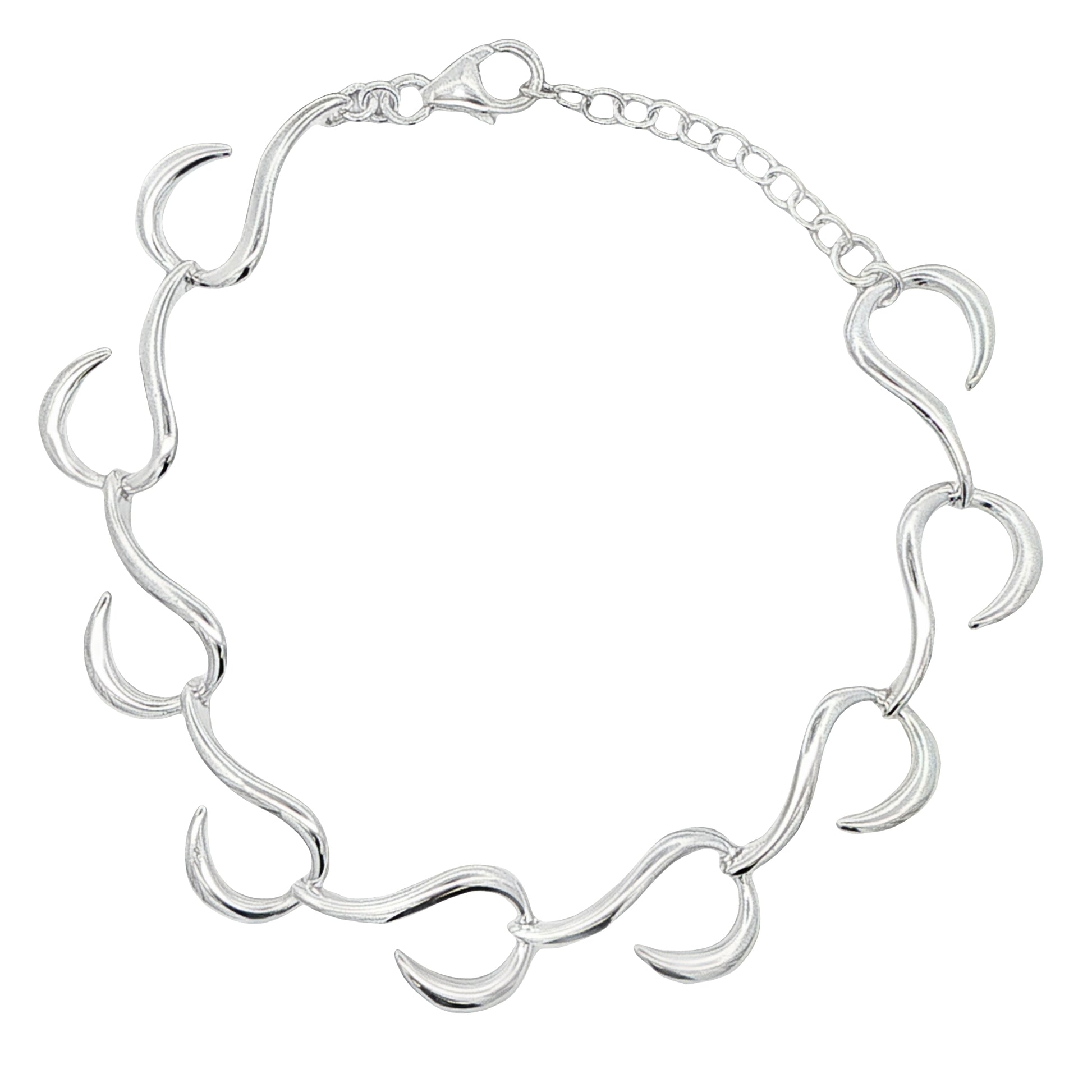 Silver Curtain Hook' Link Bracelet Gardiner Brothers