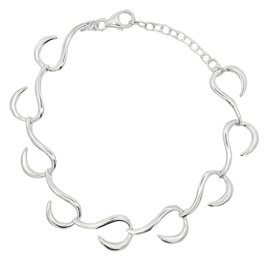 Silver Curtain Hook' Link Bracelet Gardiner Brothers