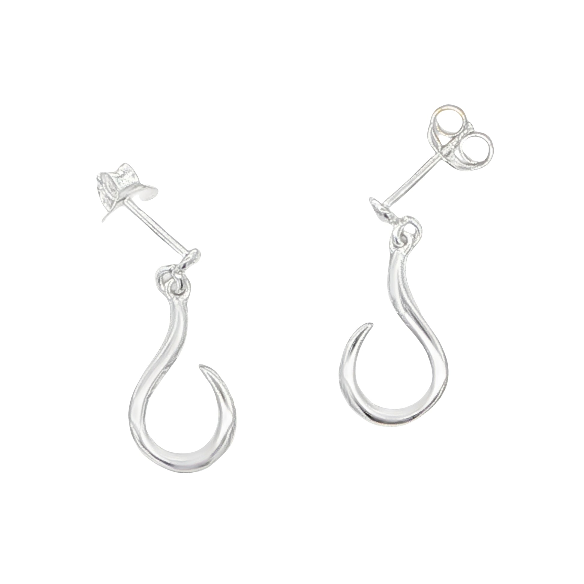 Silver 'Curtain Hook' Earrings Gardiner Brothers