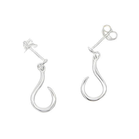 Silver 'Curtain Hook' Earrings Gardiner Brothers