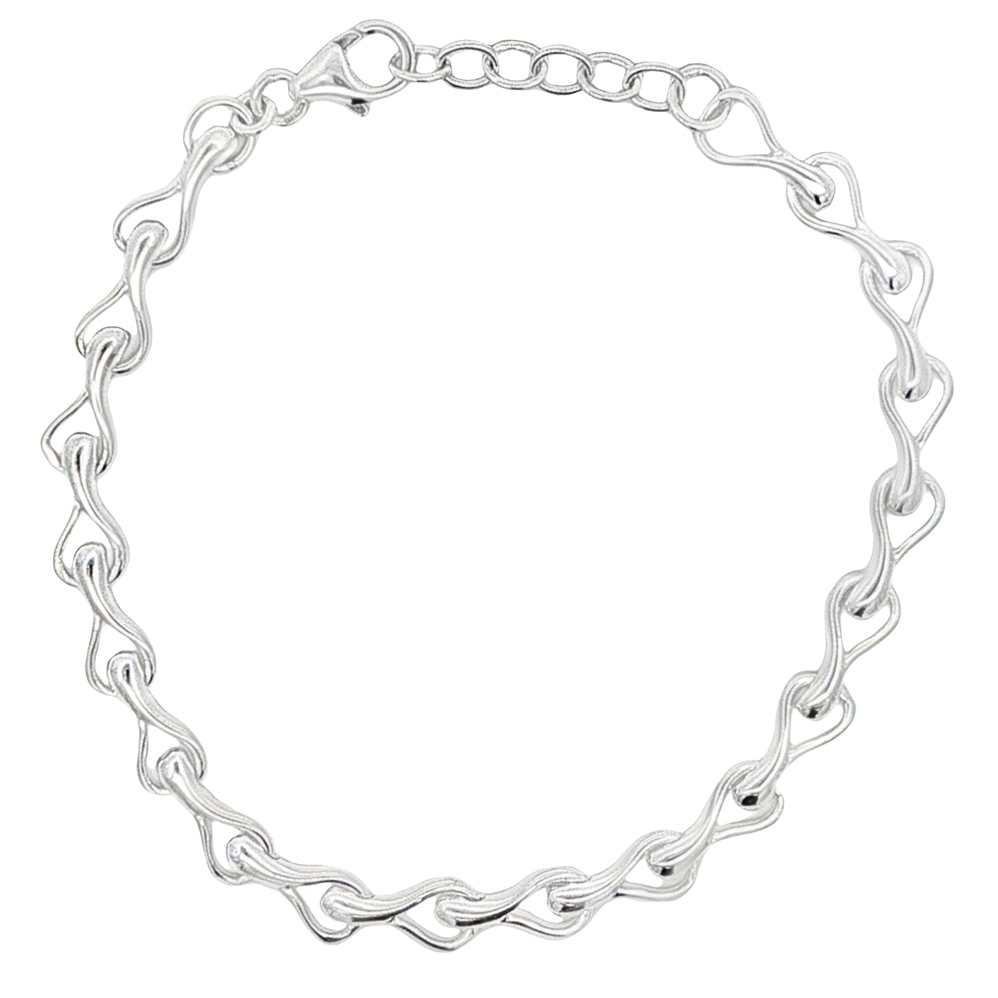 Silver Slim TearDrop Link Bracelet Gardiner Brothers