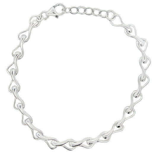 Silver Slim TearDrop Link Bracelet Gardiner Brothers