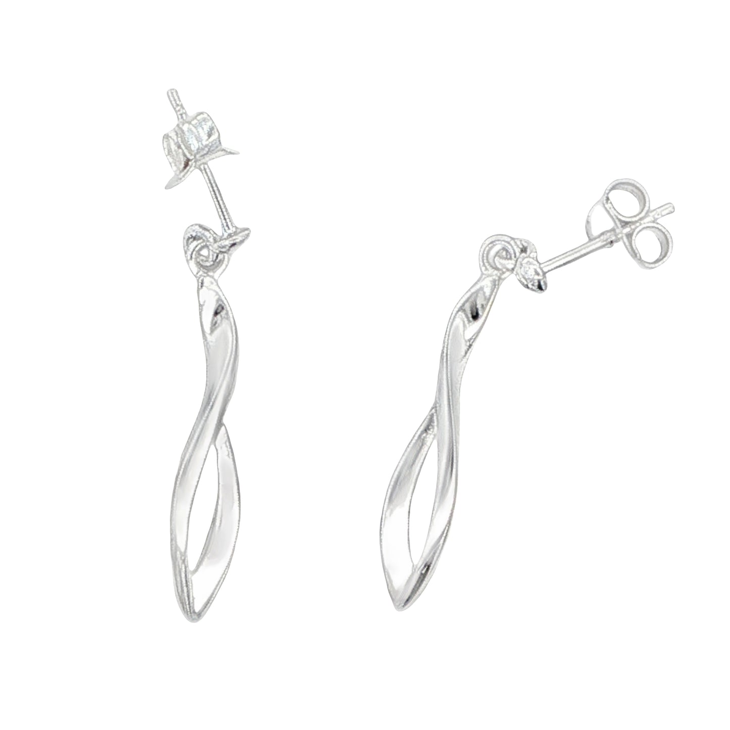 Silver Fancy Tulip Drop Earrings Gardiner Brothers