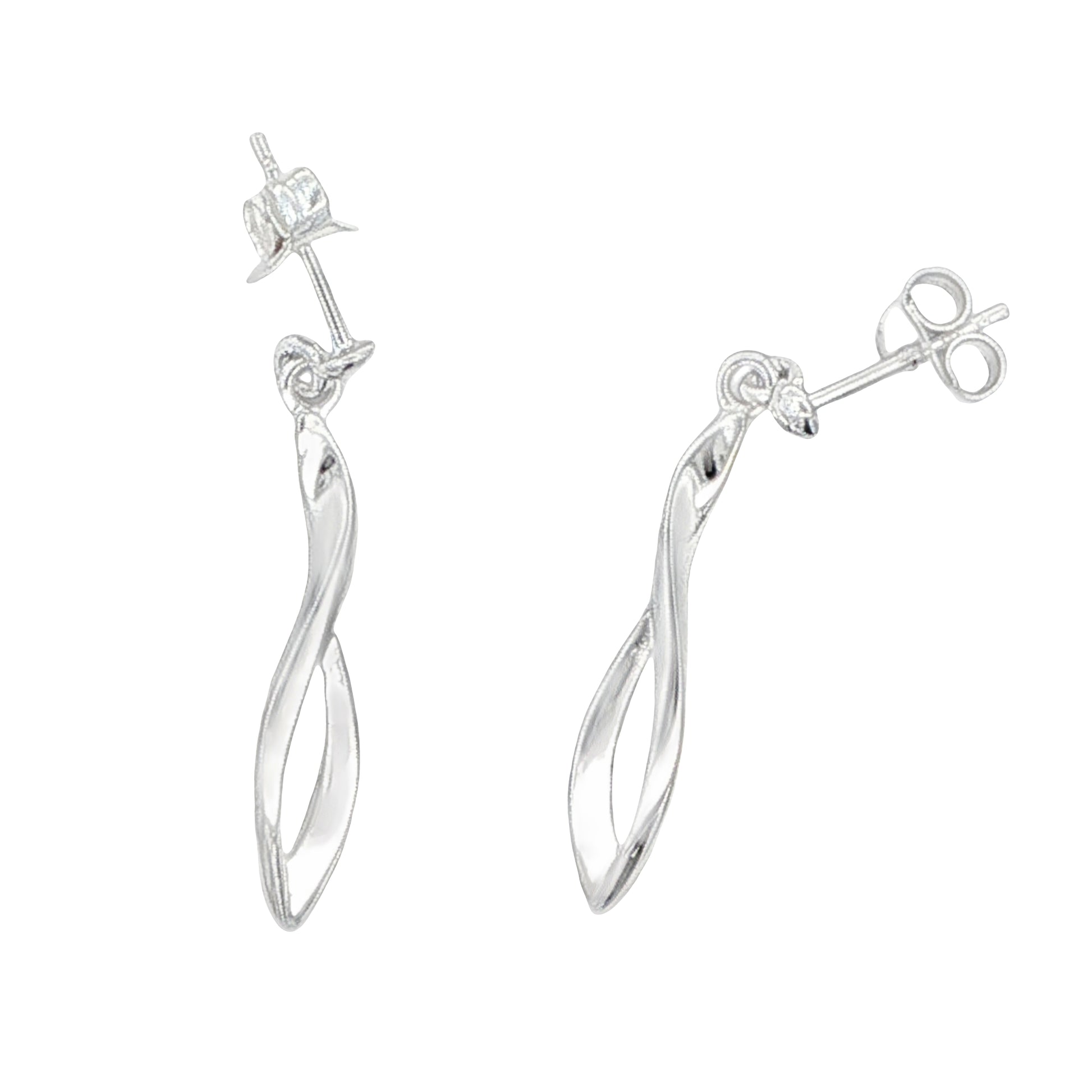 Silver Fancy Tulip Drop Earrings Gardiner Brothers