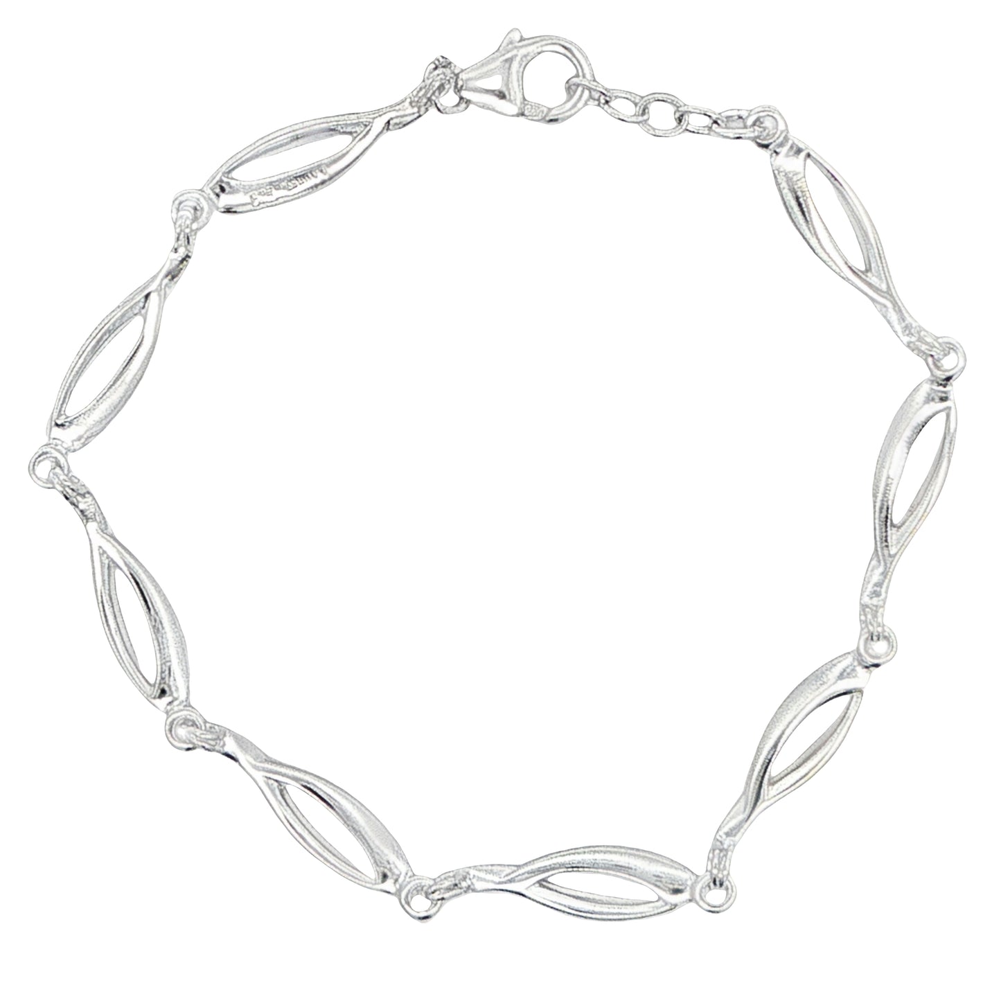 Silver Fancy Tulip Link Bracelet Gardiner Brothers