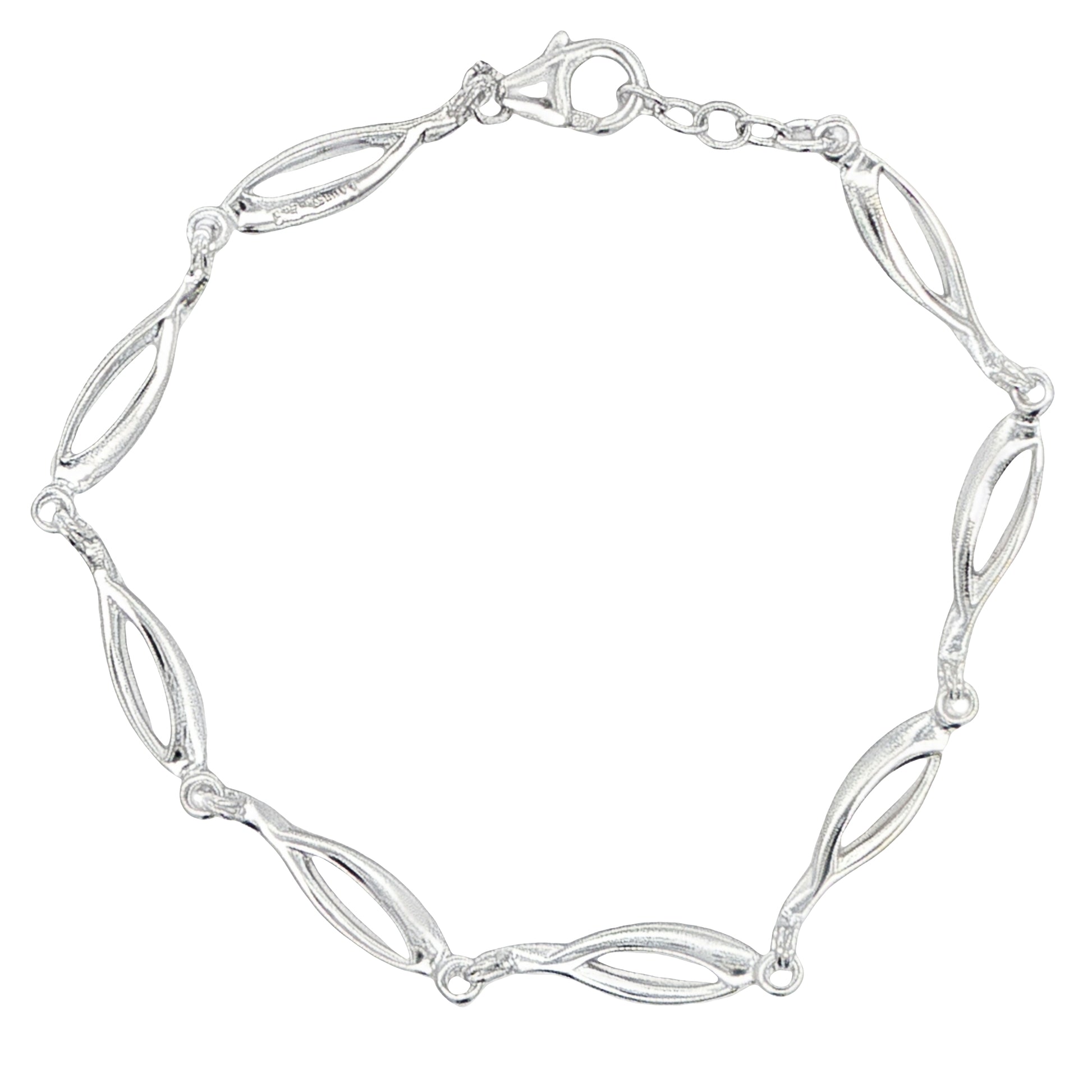 Silver Fancy Tulip Link Bracelet Gardiner Brothers