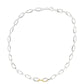 Silver Open Rectangle Bar Link Necklace Gardiner Brothers