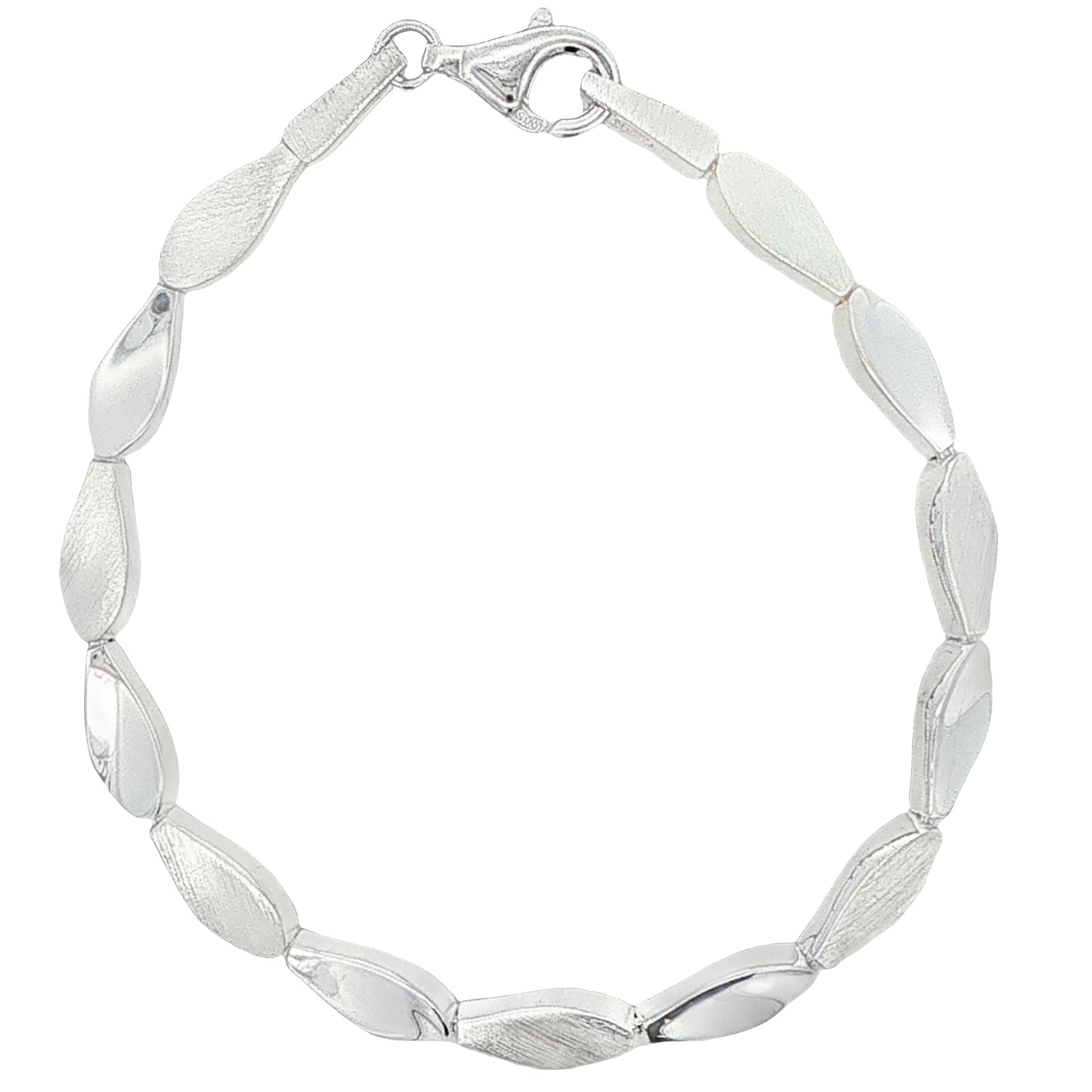 Silver Solid TearDrop Link Bracelet Gardiner Brothers