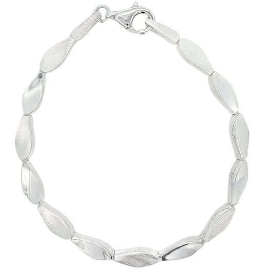 Silver Solid TearDrop Link Bracelet Gardiner Brothers