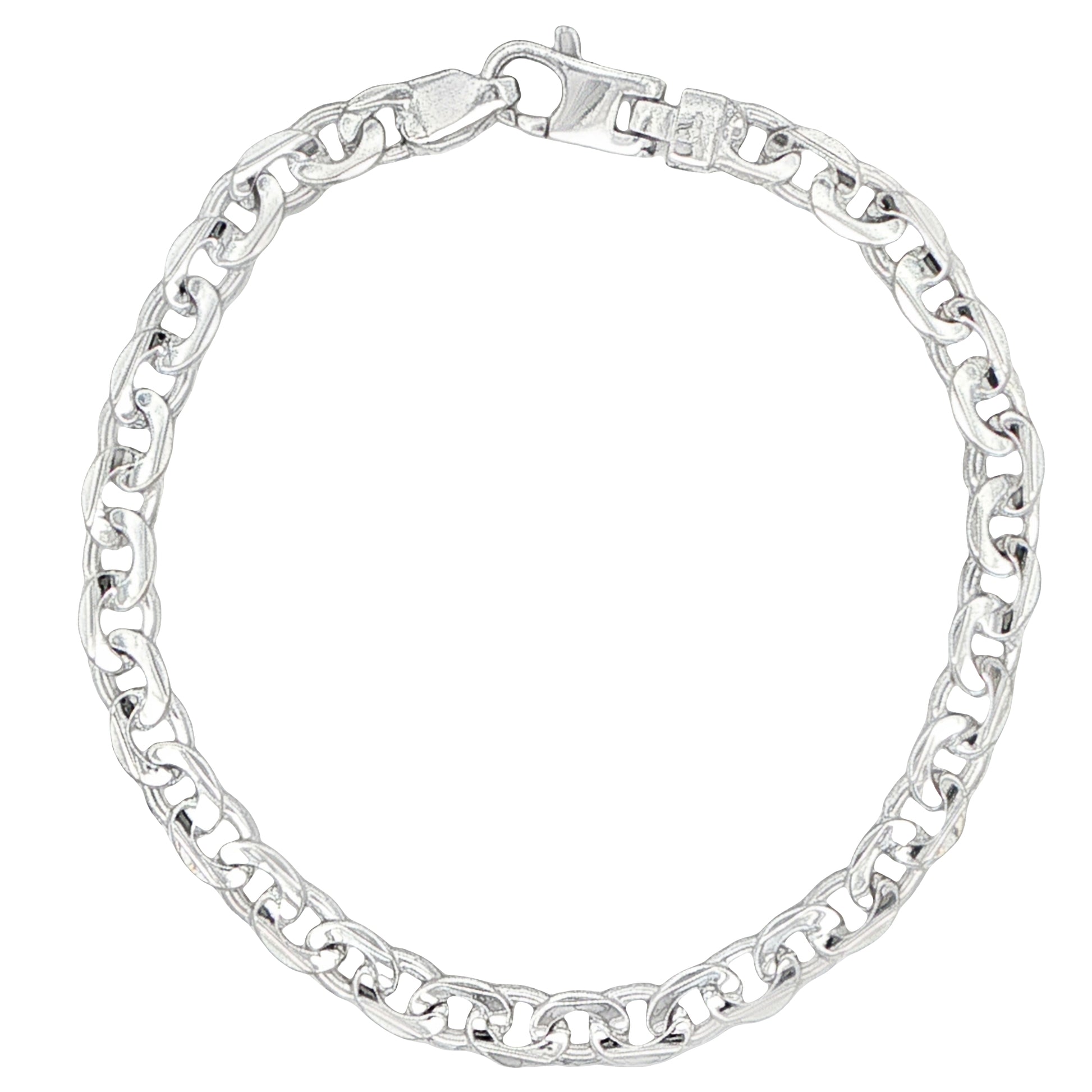 Silver Polished Curb Link Bracelet Gardiner Brothers