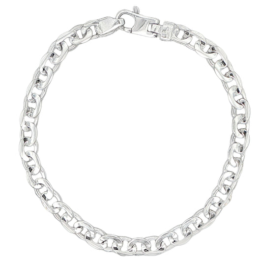 Silver Polished Curb Link Bracelet Gardiner Brothers