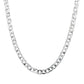 Silver Polished Curb Link Necklace Gardiner Brothers