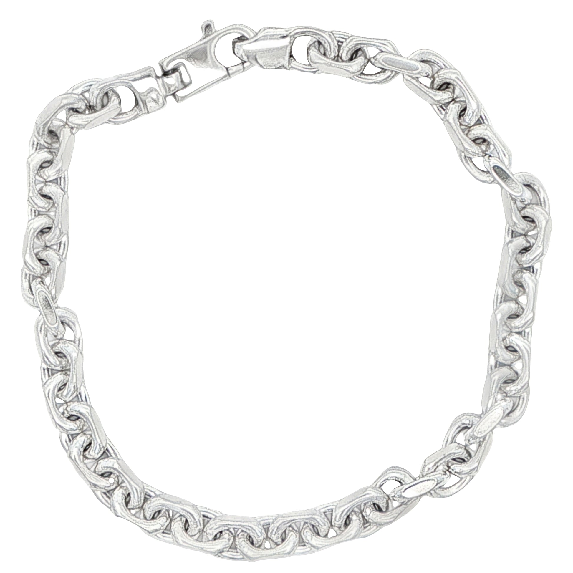 Silver Polished Belcher Link Bracelet Gardiner Brothers