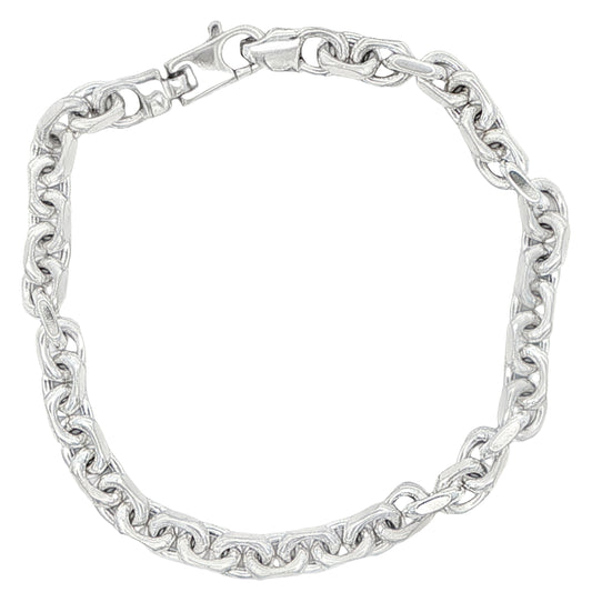 Silver Polished Belcher Link Bracelet Gardiner Brothers