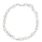 Silver 'Diamond Shape' Byzantine Link Necklace with Magnetic Clasp Gardiner Brothers