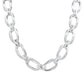 Silver Magnetic Clasp Open Oval Link Necklet Gardiner Brothers