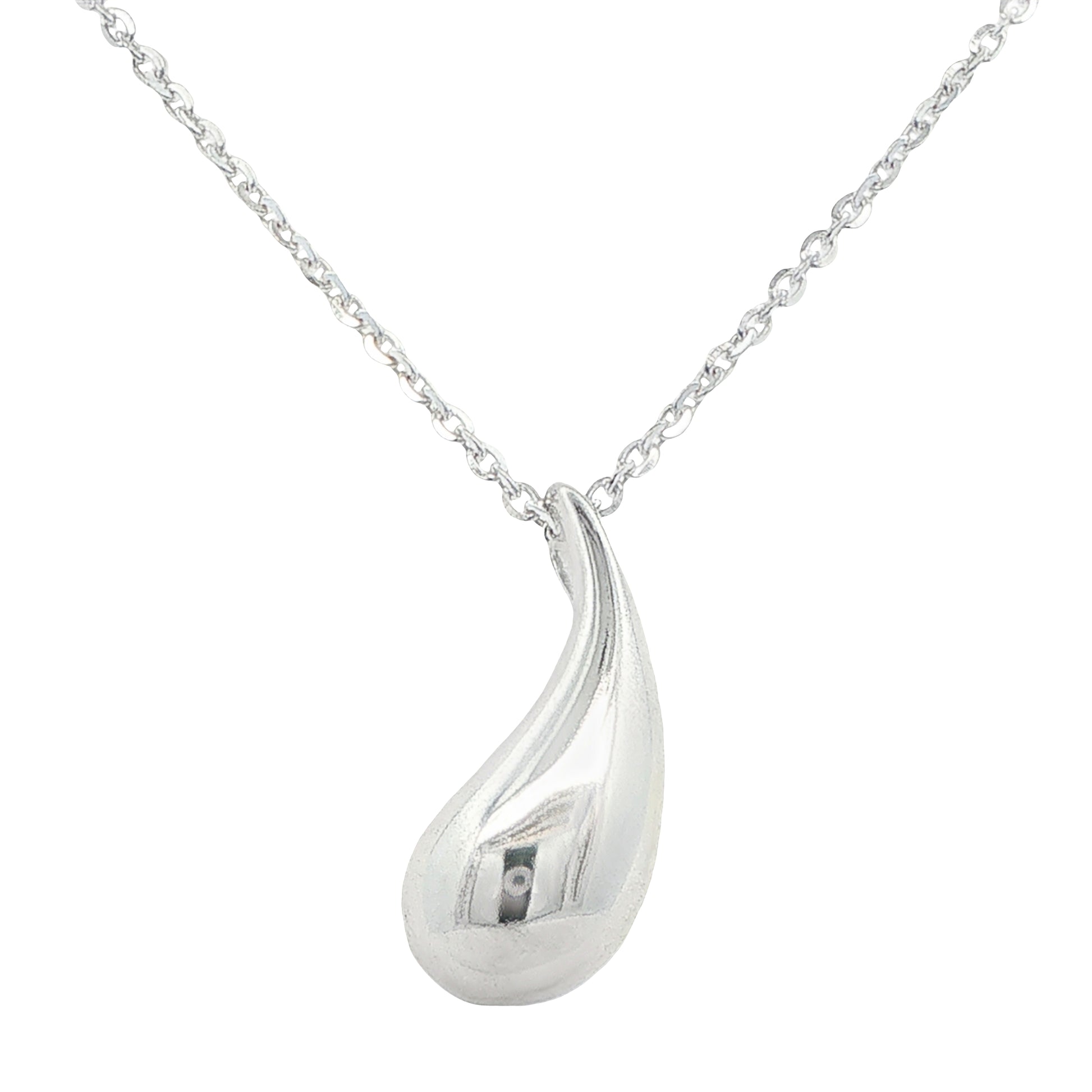 Silver Solid TearDrop Pendant Gardiner Brothers