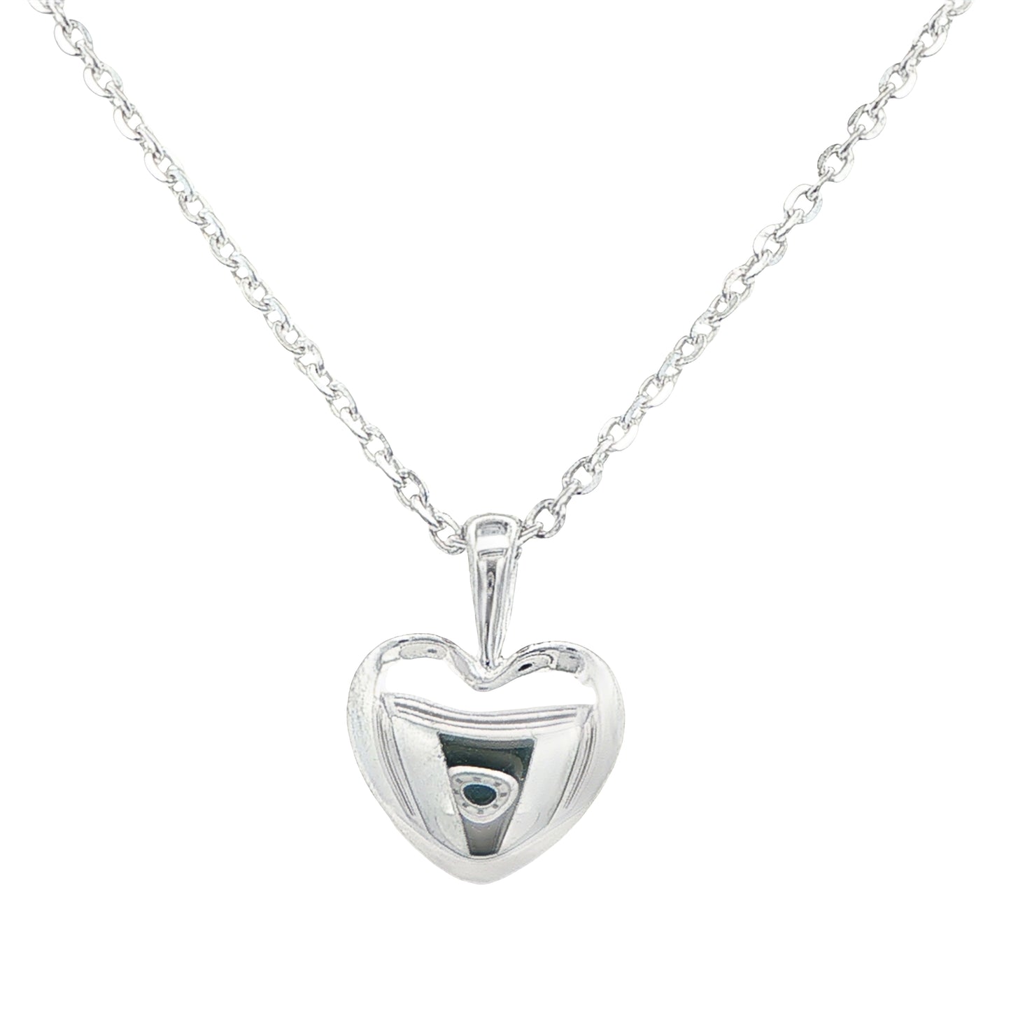 Silver Polished Heart Shape Pendant Gardiner Brothers