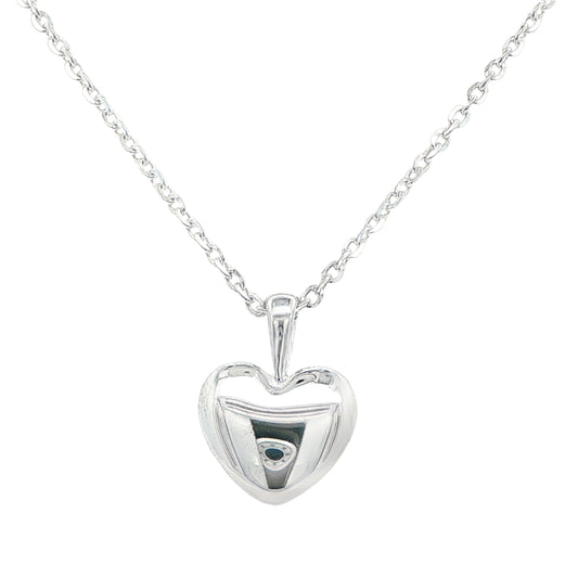 Silver Polished Heart Shape Pendant Gardiner Brothers